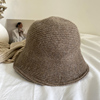 日系秋冬季羊毛针织渔夫帽，子女时尚气质百搭小头围，盆帽保暖毛线帽