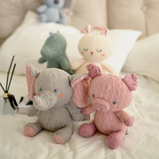 毛绒针织大象猪兔兔儿童安抚娃娃毛绒玩具公仔卧室装饰拍照道具