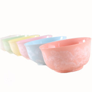冰花瓷可爱个性创意韩式家用吃饭碗米饭碗彩色陶瓷碗套装家庭小碗