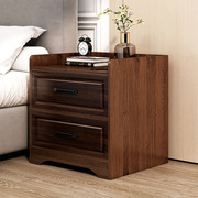 欧式床头柜现代简约实木色卧室，收纳储物柜小型轻奢床边置物柜创意