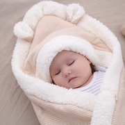 婴儿抱被秋冬加厚外出新生婴儿包被冬季厚款初生，宝宝盖毯纯棉被子