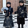 男童唐装冬季帅气儿童新中式马面裙套装汉服中国风男孩羽绒服上衣
