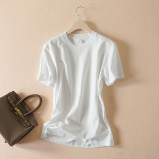 加大码女t恤145-165斤直接囤两件280g厚白色纯棉短袖上衣夏季