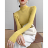 ONLY INSOLA法式半高领黄色羊毛针织衫女紧身内搭打底