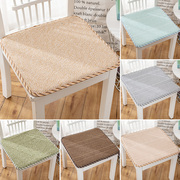 棉麻日式椅垫坐垫餐椅垫北欧实木椅子座垫防滑正方形家用四季透气