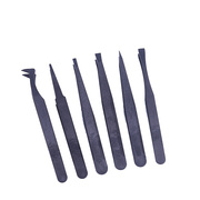 塑料镊子工具维修假睫毛高精密(高精密)防静电黑色碳纤维镊子电子厂夹具