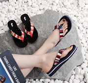 进口越南平仙拖鞋女夏季橡胶防滑平跟潮流时尚休闲人字沙滩鞋
