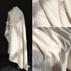 米白色棉麻混纺布料，压褶肌理提花抗皱挺阔西装，外套服装设计师面料