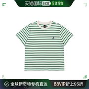 韩国直邮kangolt恤(大邱新世界，)女士基本款条纹t恤2754绿