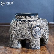 中式创意客厅招财大象凳子换鞋凳穿鞋凳家居饰品乔迁落地摆件