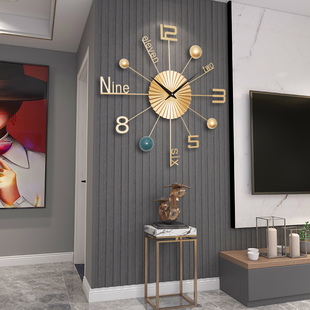 挂钟客厅家用时尚2023网红艺术时钟现代简约大气创意挂墙钟表