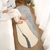简约现代羊绒床边地毯卧室床边毯床前床下长条地垫房间小地毯厚