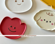 走失的blue韩式卡通陶瓷，盘子卡通早餐餐盘可爱儿童餐具