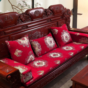 新中式实木沙发垫坐垫加厚海绵，红木四季通用联邦，椅三人座垫子