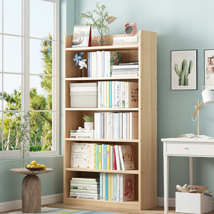 实木书架落地置物架，家用客厅儿童阅读玩具，收纳自由组合办公室书柜