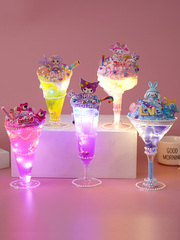 儿童diy冰激凌水晶杯材料包 创意奶油胶冰淇淋甜品杯女孩手工玩具