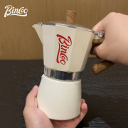 bincoo咖啡双阀摩卡壶，家用煮咖啡壶，双压阀意式风手磨咖啡机套装