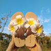 SUNNY COLOR凉拖鞋女夏外穿时尚百搭波西米亚海边度假花朵沙滩鞋