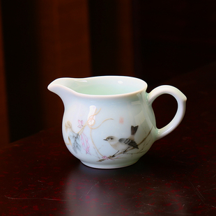 公道杯陶瓷茶具茶海分茶器公杯匀杯白瓷家用大号青花瓷个性花色