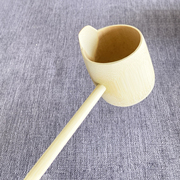 手工天然竹勺带鸭嘴短柄大汤勺商用取水竹勺子竹舀竹筒勺水茶水瓢