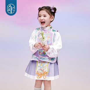年衣童装女童春装马甲女孩，新中式国风儿童，亲子款唐装上衣