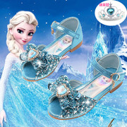 女童凉鞋2023夏季冰雪奇缘，爱莎公主鞋，小女孩儿童水晶鞋宝宝鞋