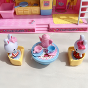 一言粉红兔迷你h小屋兔子过家家系列厨房冰箱仿真房间3岁儿童玩具