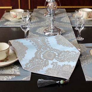 桌旗北欧现代简约时尚美式欧式餐桌布布艺圆桌茶几电视柜装饰长条
