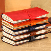 复古活页手账本随身笔记本创意绑带旅行日记本皮套笔记本没有挂件