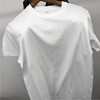 基本款 美式复古纯白色T恤 圆筒无缝 210g不透圆领文化打底短袖衫