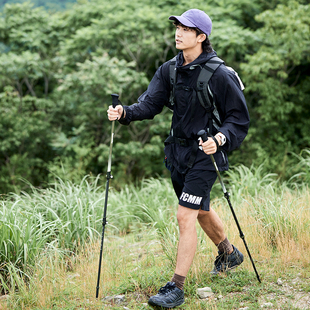 挪客碳纤维登山杖碳素超轻伸缩拐杖，男女爬山装备专业户外徒步手杖