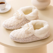 棉拖鞋女包跟秋冬季室内家居鞋，冬天居家地板，保暖防滑毛绒月子棉鞋