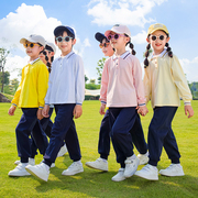 小学生校服短袖T恤幼儿园园服一年级春夏季装儿童班服长袖polo衫