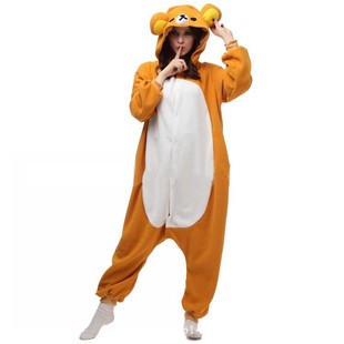 Onesie轻松熊迪士尼卡通动物连体睡衣情侣冬家居万圣节Rilakkuma