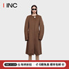 immi设计师品牌，iinc双面呢长款呢子大衣女，阔型呢子外套