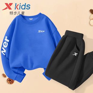 特步男童套装春秋季儿童，运动卫衣裤子，两件套女童长袖上衣长裤
