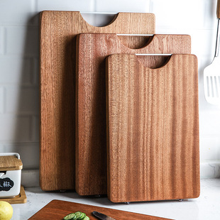 日式乌檀木菜板实木菜板整木菜墩切菜板粘板厨房砧板家用案板