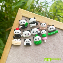 11个装创意图钉熊猫plus可爱panda花花福宝软木板毛毡照片墙留言