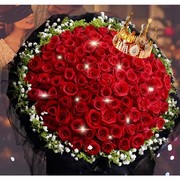 乌鲁木齐县达坂城区实体店同城鲜花配送情人节11朵19朵红玫瑰花束