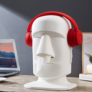 超大创意美式鼻孔纸巾盒办公室抽纸盒头戴式耳机挂架生日礼物装饰
