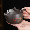 原矿紫砂茶壶手工描金，舍得井栏壶功夫茶具泡，茶器家用大容量泡茶壶