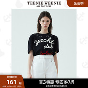 TeenieWeenie小熊奥莱女设计感小众别致简约个性时髦短袖T恤