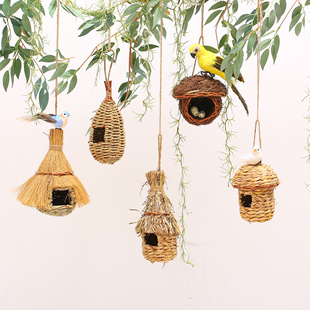 幼儿园微景观吊饰环创环境，布置材料挂件，装饰森系挂饰麻绳创意鸟巢