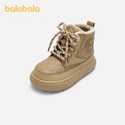 巴拉巴拉儿童雪地靴男女童，加绒短靴小童宝宝，2023冬季童鞋棉鞋