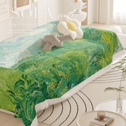 梵高创意风景万能沙发巾盖针织布全盖沙发垫套罩盖毯单三人四季通