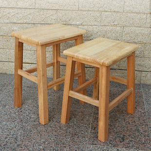 实木小凳子家用橡木小方凳小板凳简约矮凳，换鞋凳实木椅子木板凳子