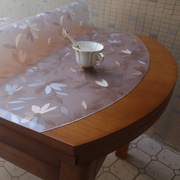 伸缩折叠椭圆形塑料桌布印花软玻璃，防水防油加厚圆桌面胶垫保护垫