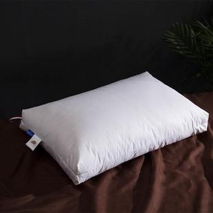 五星级酒店纯棉白鹅绒羽绒枕芯单人立体枕头纯白款软枕头一件