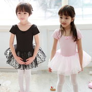 儿童舞蹈服春秋季女童短袖幼儿，连体练功服蓬蓬裙芭蕾舞裙演出服装