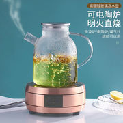 玻璃茶壶水果花茶壶耐高温家用烧水壶带过滤泡茶壶煮茶壶茶具套装